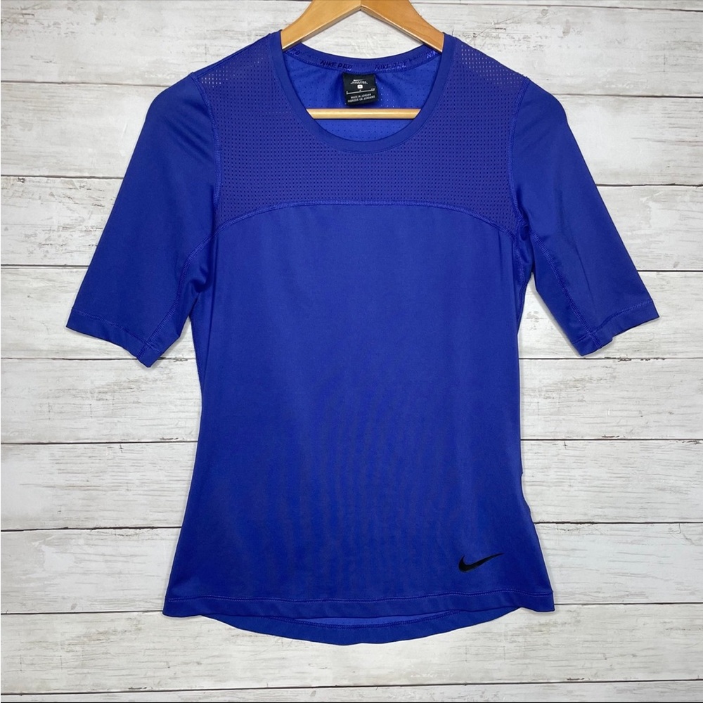 Nike Pro Hypercool Mesh Logo Short Sleeve Breathable Running Shirt T-shirt S - Picture 5 of 9
